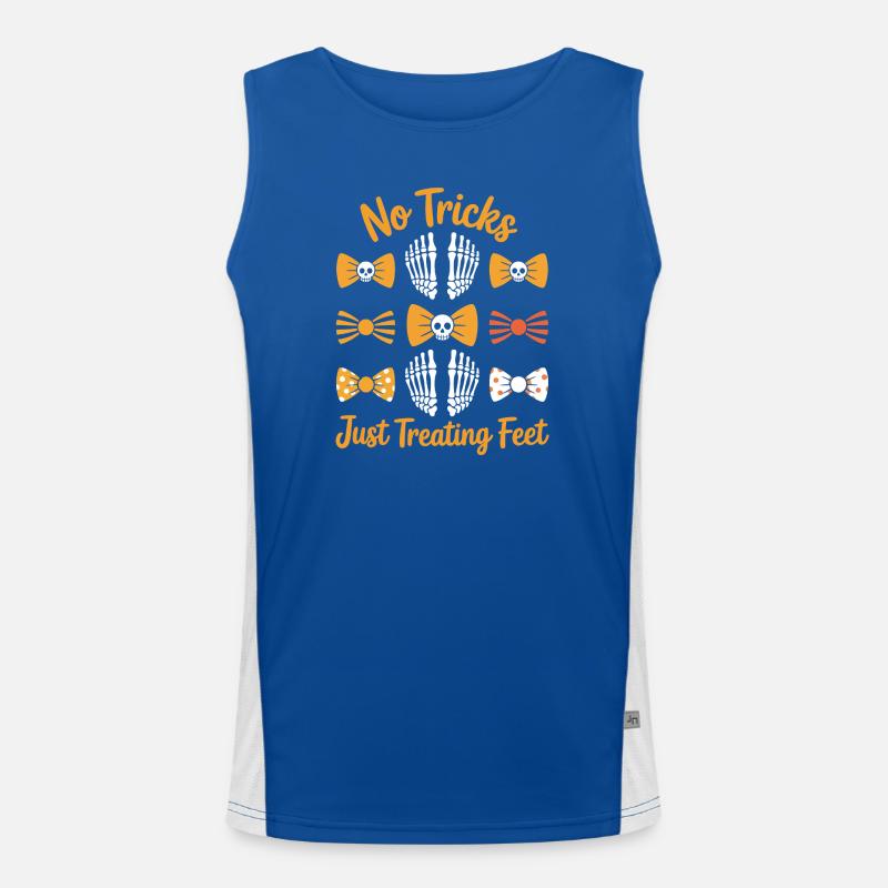 No Tricks Just Treating Feet - Men's Functional Contrast Tank Top - royal/white
