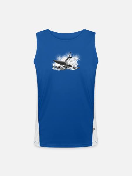 Surfing - Men's Functional Contrast Tank Top - royal/white