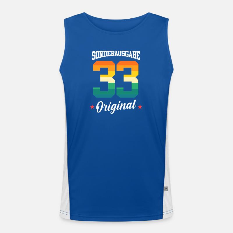 33 Geburtstag Funktionelles Kontrast-Tank Top für Männer 