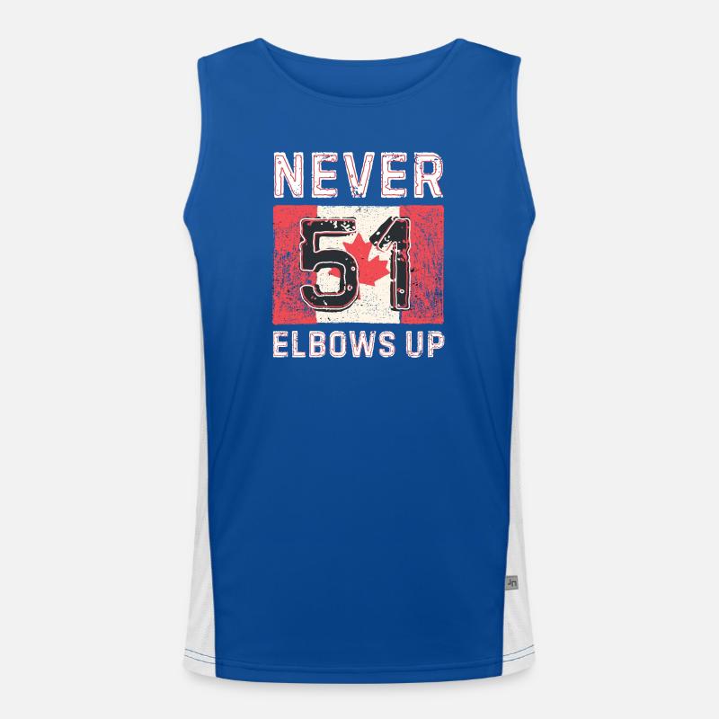 T-shirt de protestation Elbows Up Canada Débardeur respirant contrasté Homme 