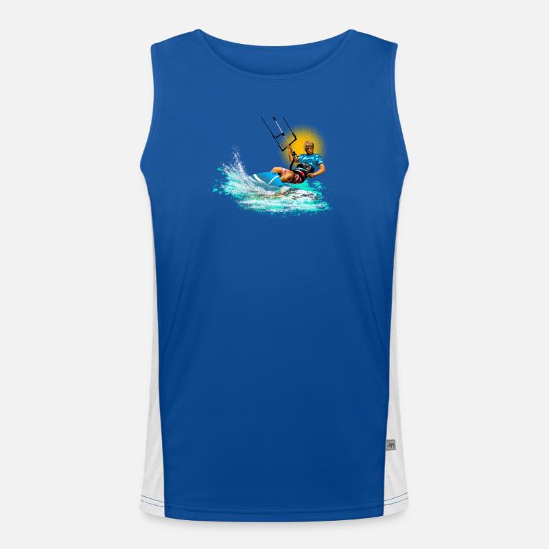 Kitesurfing Neon Splash Men's Functional Contrast Tank Top 