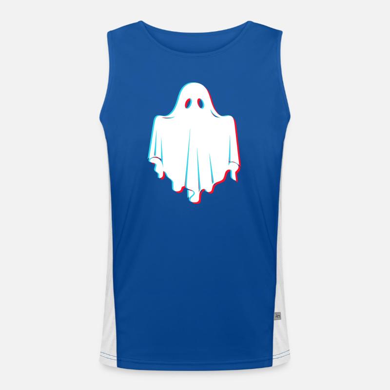 Ghost Boo Glitch Sweat à capuche Mug Halloween Design Débardeur respirant contrasté Homme 
