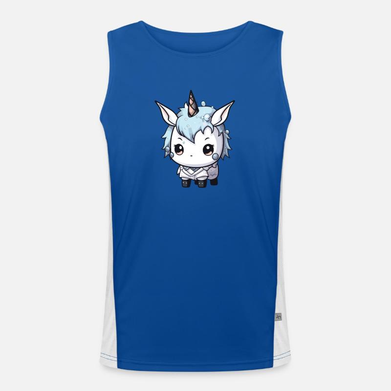 Einhorn Winter Tier Baby Comic Funktionelles Kontrast-Tank Top für Männer 