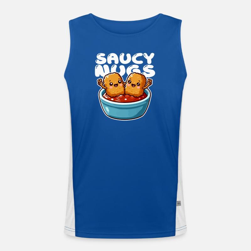 Nuggets Sauce Freude Karikatur Funktionelles Kontrast-Tank Top für Männer 