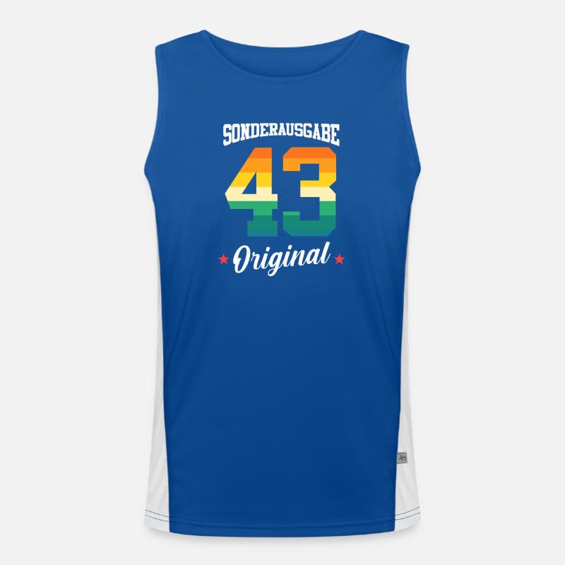 43 Birthday Men's Functional Contrast Tank Top 