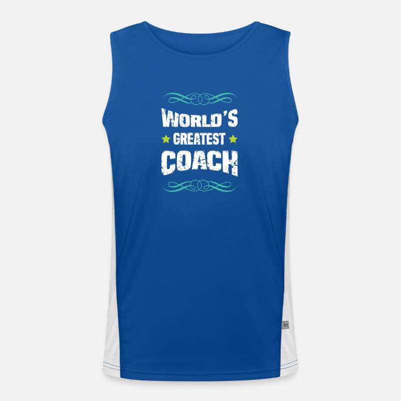 World's Greatest Coach Funktionelles Kontrast-Tank Top für Männer 