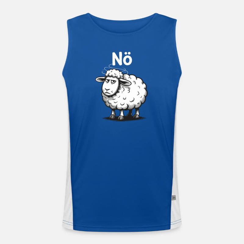 Basse-Autriche – Grumpy Sheep Humour Design Débardeur respirant contrasté Homme 