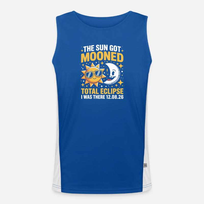 Sun Moon Total Eclipse Saying Men's Functional Contrast Tank Top 