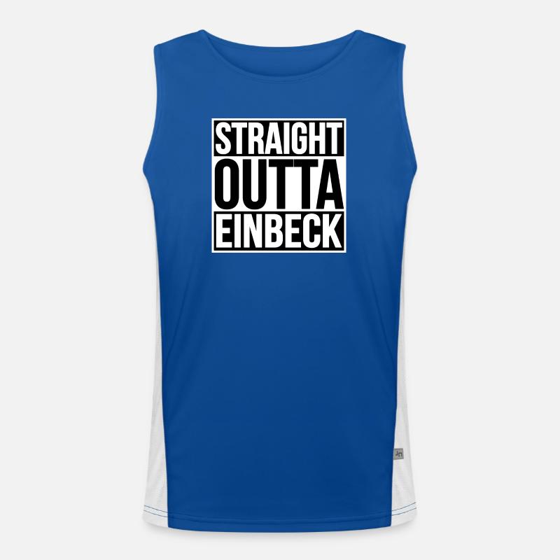 Straight Outta Einbeck Débardeur respirant contrasté Homme 