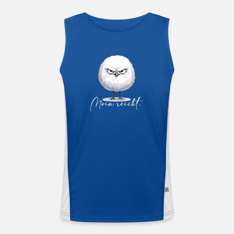 Moin enough - grim round seagull - Men's Functional Contrast Tank Top - royal/white