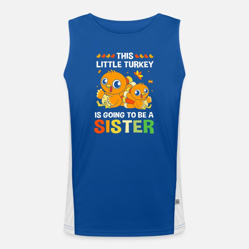 Thanksgiving Gender Reveal Werdende Mutter Funktionelles Kontrast-Tank Top für Männer 