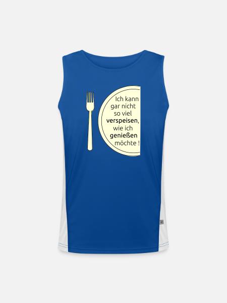 Eat and enjoy - Men's Functional Contrast Tank Top  - royal/white