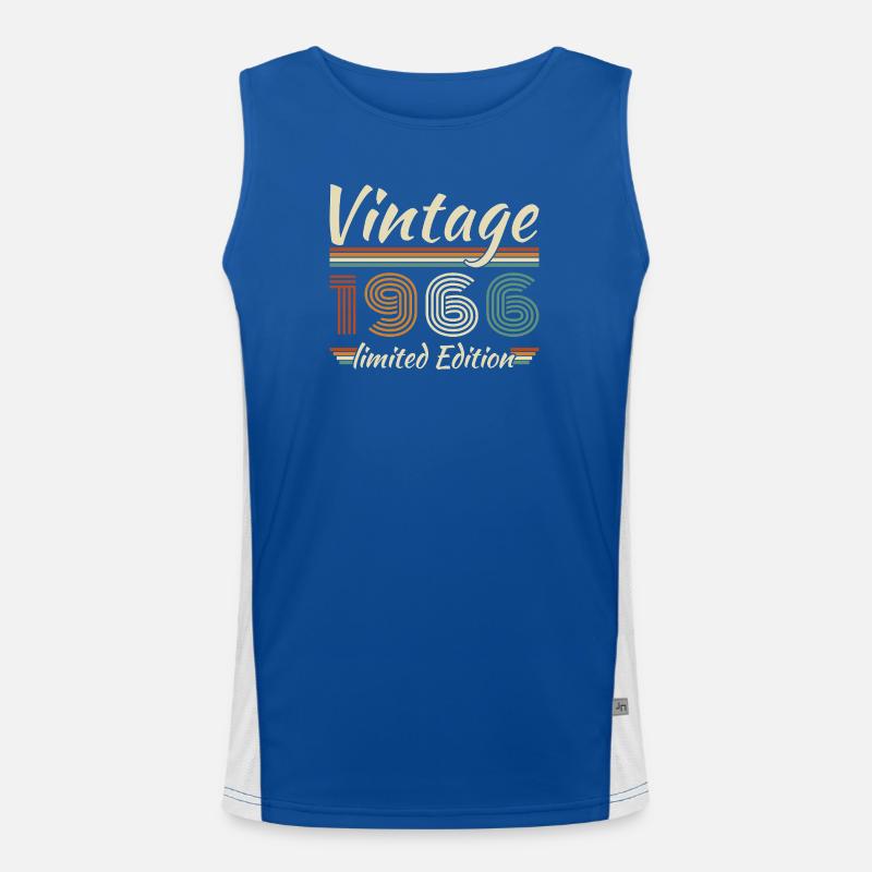 1966 Vintage Retro Birthday Gift Men's Functional Contrast Tank Top 