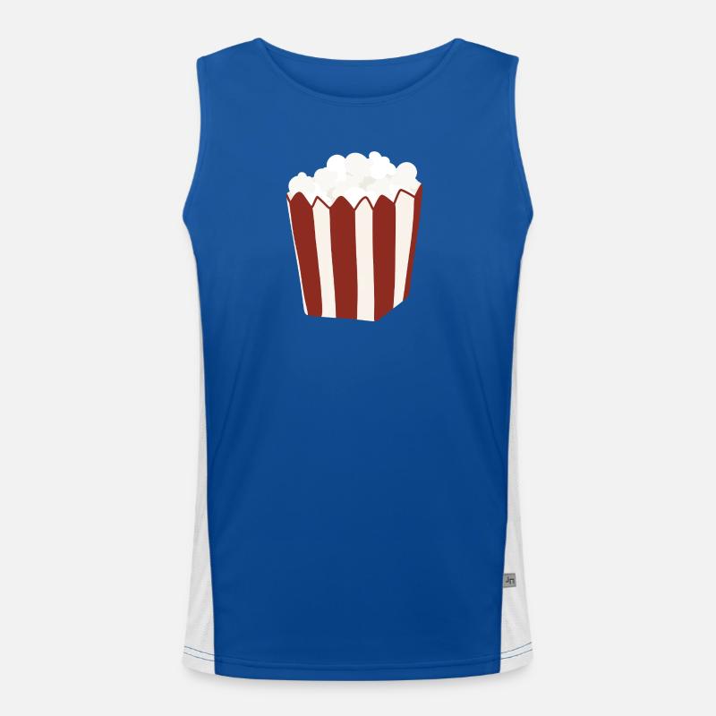 Popcorn Eimer Retro Illustration Funktionelles Kontrast-Tank Top für Männer 