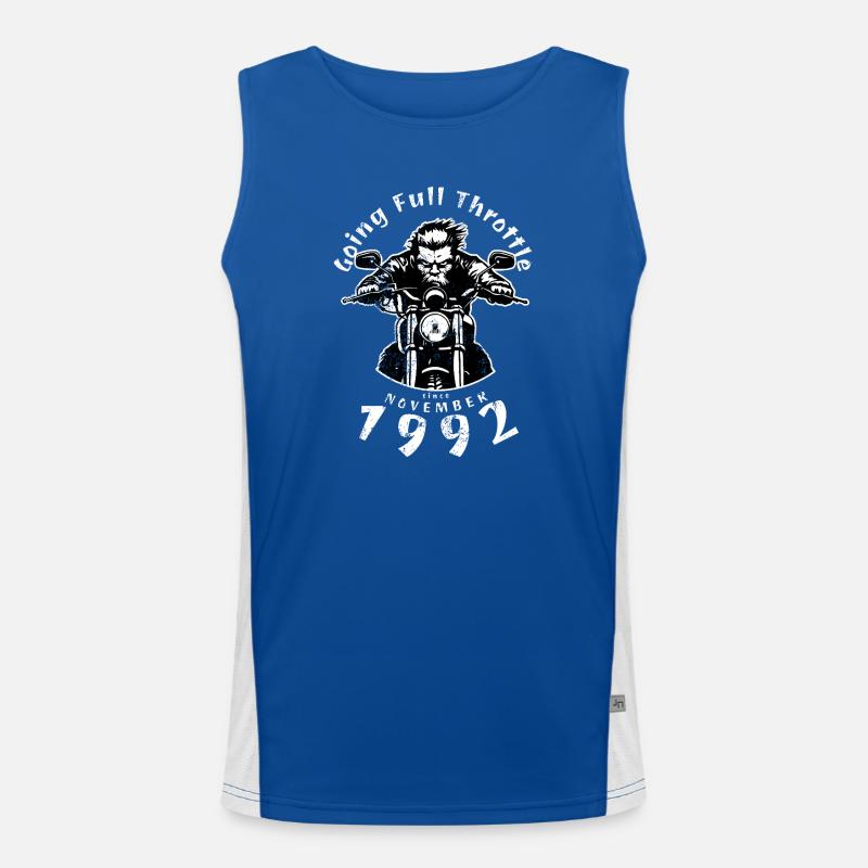 33. Geburtstag Going Full Throttle Since 11/1992 Funktionelles Kontrast-Tank Top für Männer 
