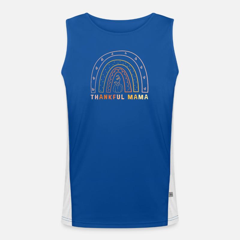 Thanksgiving Mama Mutter Oma Großmutter Funktionelles Kontrast-Tank Top für Männer 