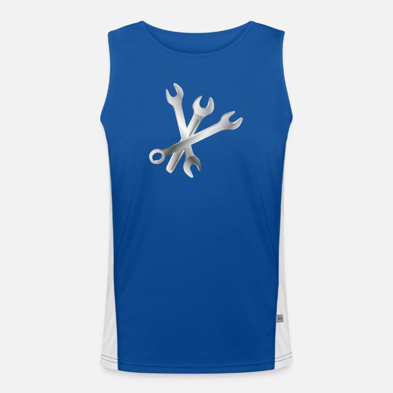 Wrench Set – Tools & Craftsmanship - Men's Functional Contrast Tank Top  - royal/white