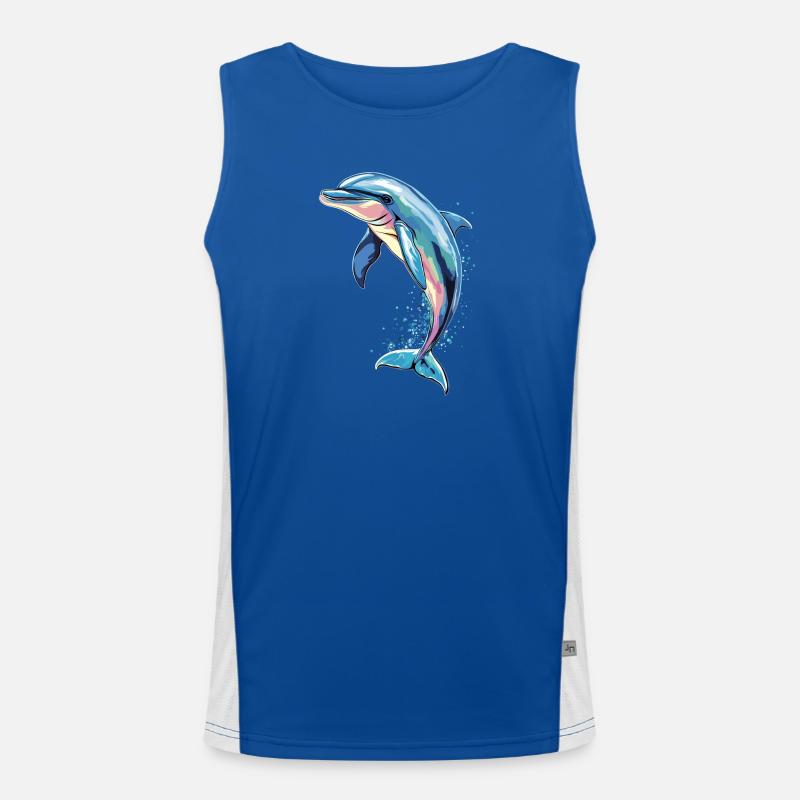 Dauphin Plongeur Dauphins Océan Dauphins mignons Dauphin Débardeur respirant contrasté Homme 