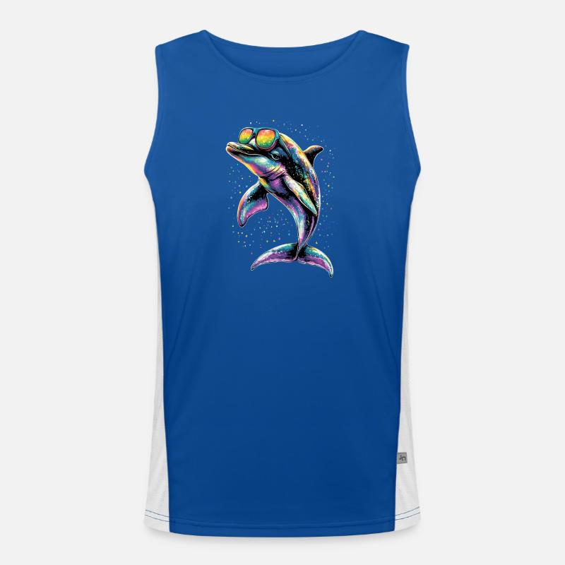 Dauphin Plongeur Dauphins Océan Dauphins mignons Dauphin Débardeur respirant contrasté Homme 