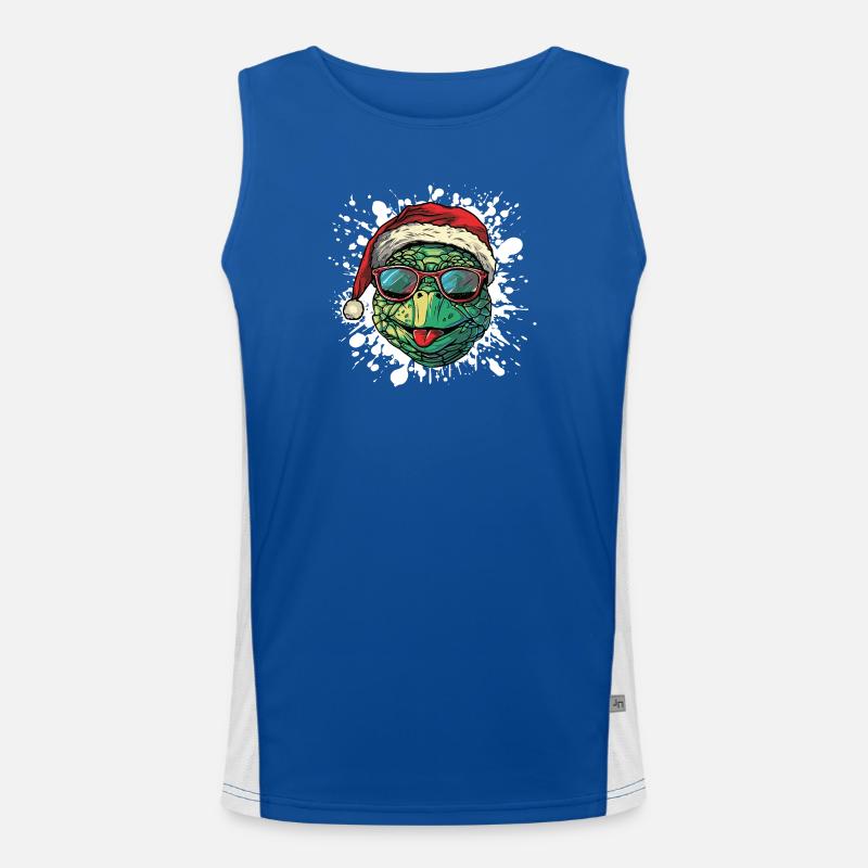 Tortue Noël Drôle Débardeur respirant contrasté Homme 
