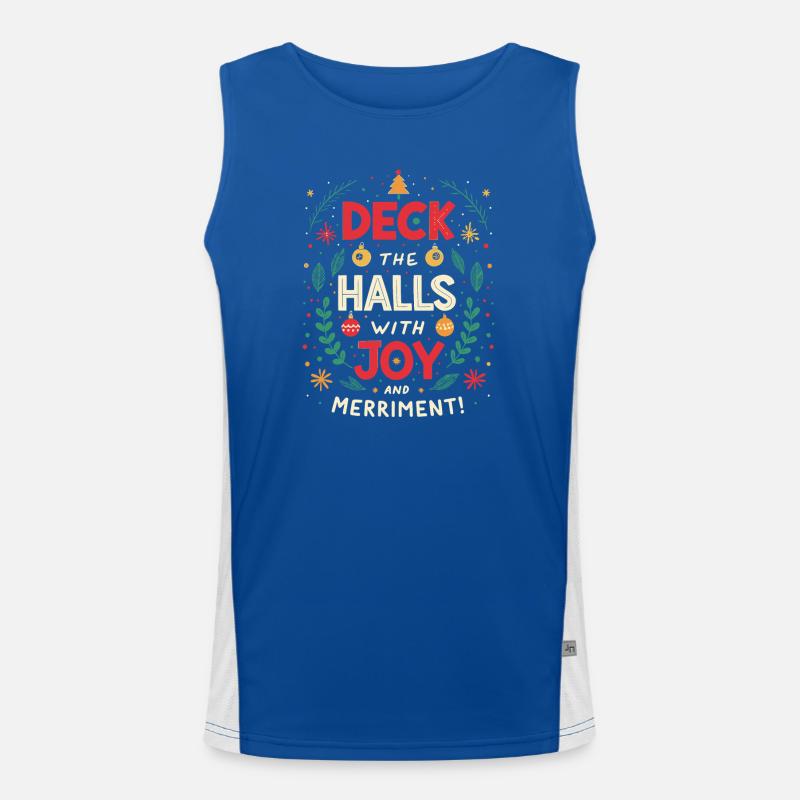 Deck the Halls with Joy Men's Functional Contrast Tank Top 