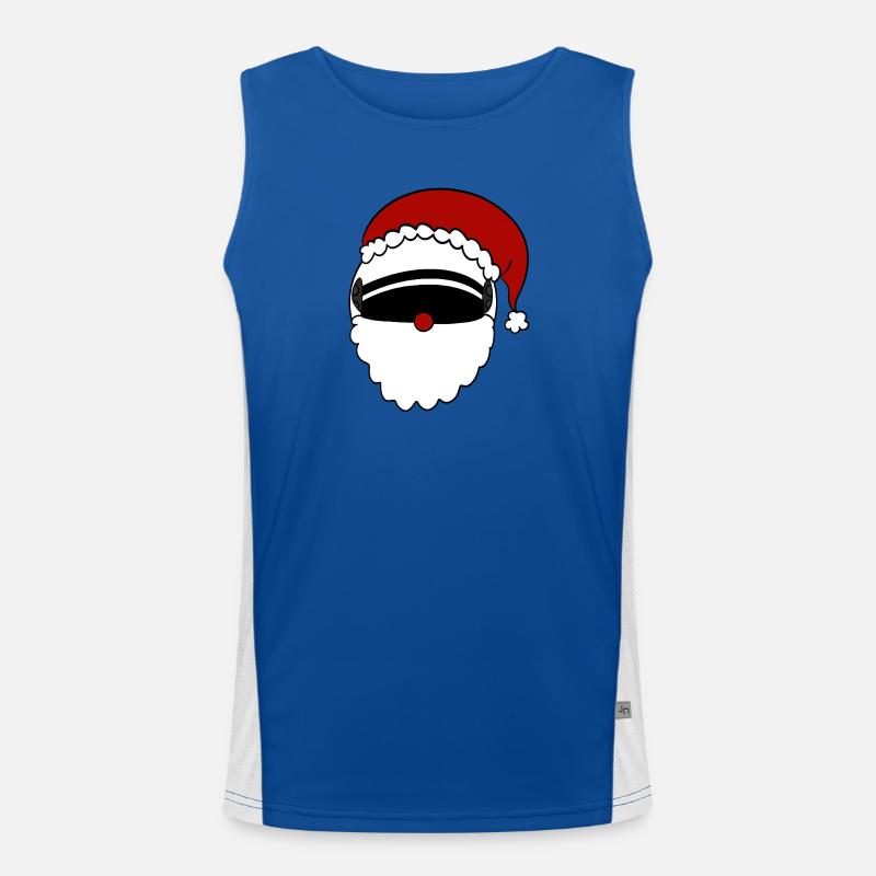 Weihnachtsmann  Helm  Funktionelles Kontrast-Tank Top für Männer 