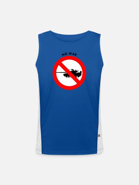 No war - Men's Functional Contrast Tank Top - royal/white