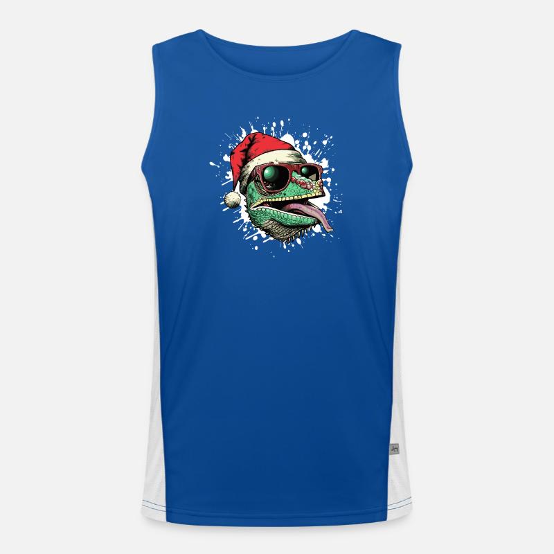 Caméléon Noël drôle Débardeur respirant contrasté Homme 