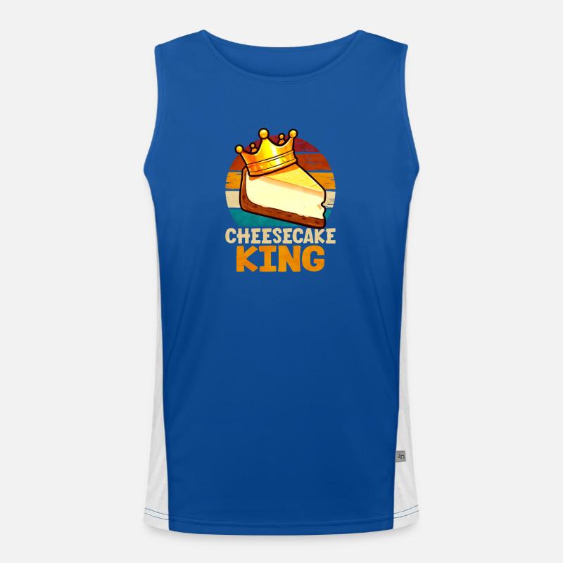 Cheesecake King Retro Men's Functional Contrast Tank Top 