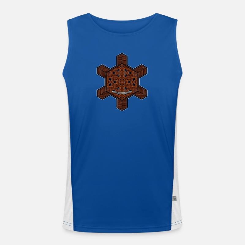 Fraktal Evolution Mandala Goa Psy Rave Festival  Funktionelles Kontrast-Tank Top für Männer 