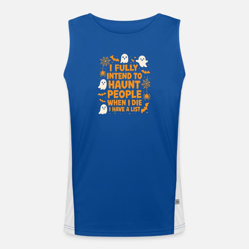 I will persecute people when I die. Sat Men's Functional Contrast Tank Top 