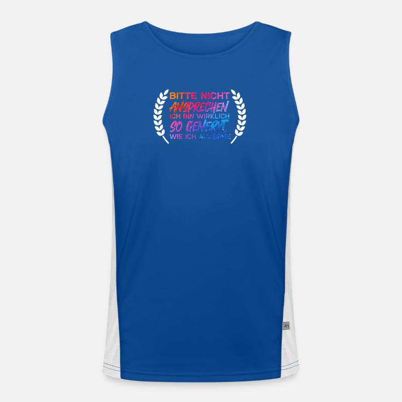 Bitte nicht ansprechen ich bin wirklich so genervt Funktionelles Kontrast-Tank Top für Männer 