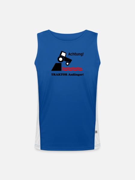 Tractor Beginners - Men's Functional Contrast Tank Top - royal/white