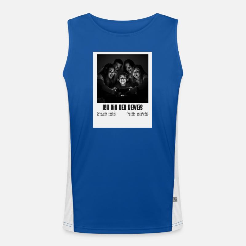Ich bin der Beweis – Familiengaming Sprüche  Funktionelles Kontrast-Tank Top für Männer 