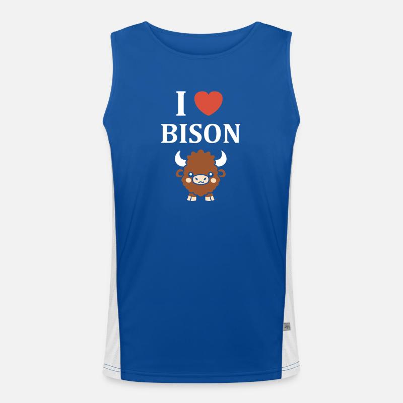 Bison Funktionelles Kontrast-Tank Top für Männer 
