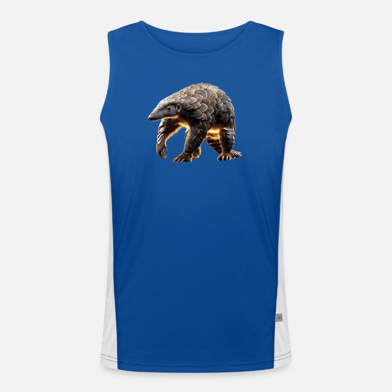 Pangolin Pangolin Pine Cone Pangolins - Men's Functional Contrast Tank Top  - royal/white