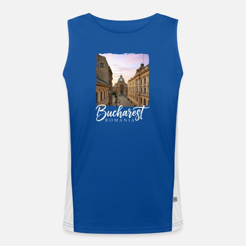 Bukarest Rumänien Funktionelles Kontrast-Tank Top für Männer 