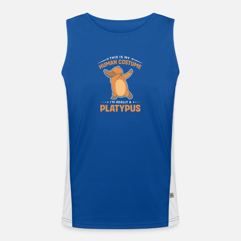 Schnabeltier Funktionelles Kontrast-Tank Top für Männer 