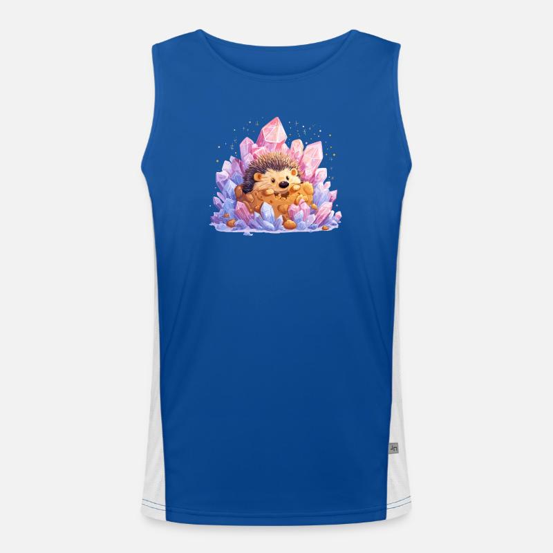 Kristallhügel Igelchen im Glitzerwald Funktionelles Kontrast-Tank Top für Männer 