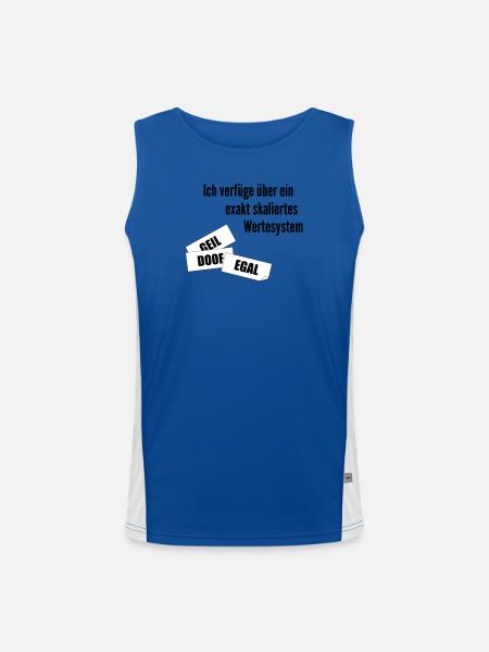 Values - Men's Functional Contrast Tank Top - royal/white
