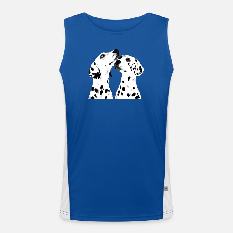 Zwei Dalmatiner Funktionelles Kontrast-Tank Top für Männer 