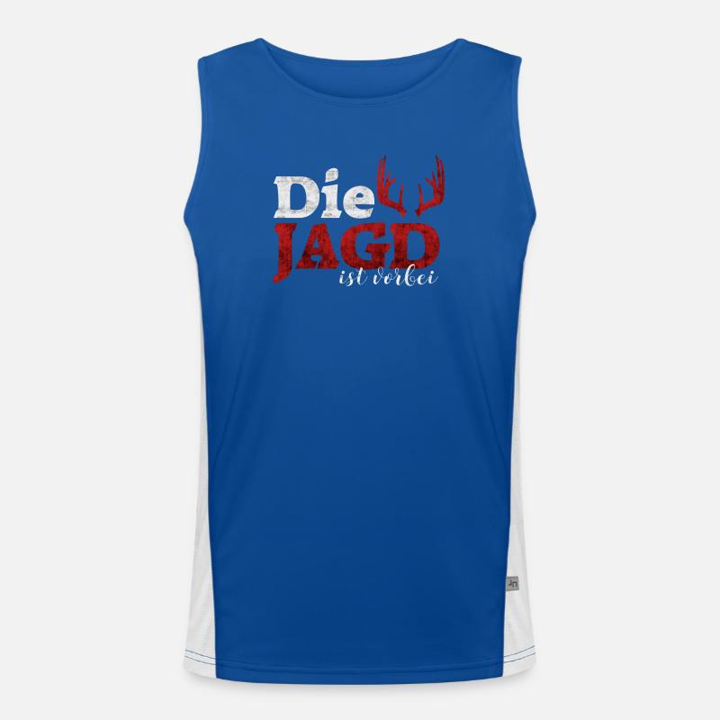 Die Jagd ist vorbei Funktionelles Kontrast-Tank Top für Männer 