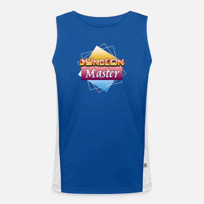Retro Dungeon Masters Game Design Master Men's Functional Contrast Tank Top 