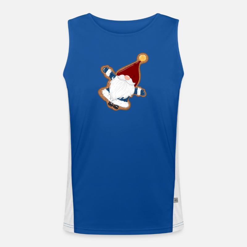 BiscuitSanta in a gingerbread frame Men's Functional Contrast Tank Top 
