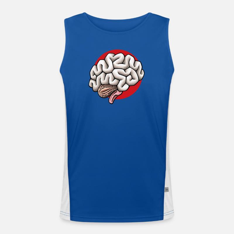 Gehirn Hirn Brain Funktionelles Kontrast-Tank Top für Männer 