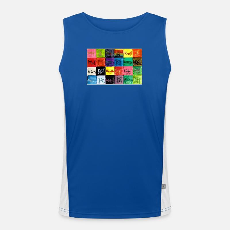 Runensegen_A5 Men's Functional Contrast Tank Top 