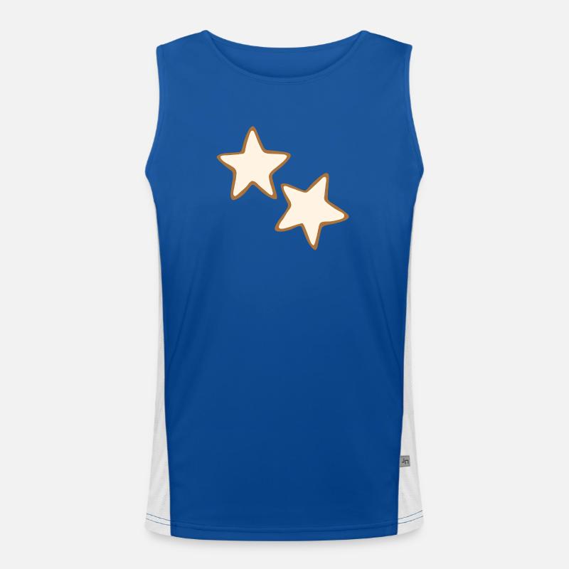 Cinnamon Star Cookies Funktionelles Kontrast-Tank Top für Männer 