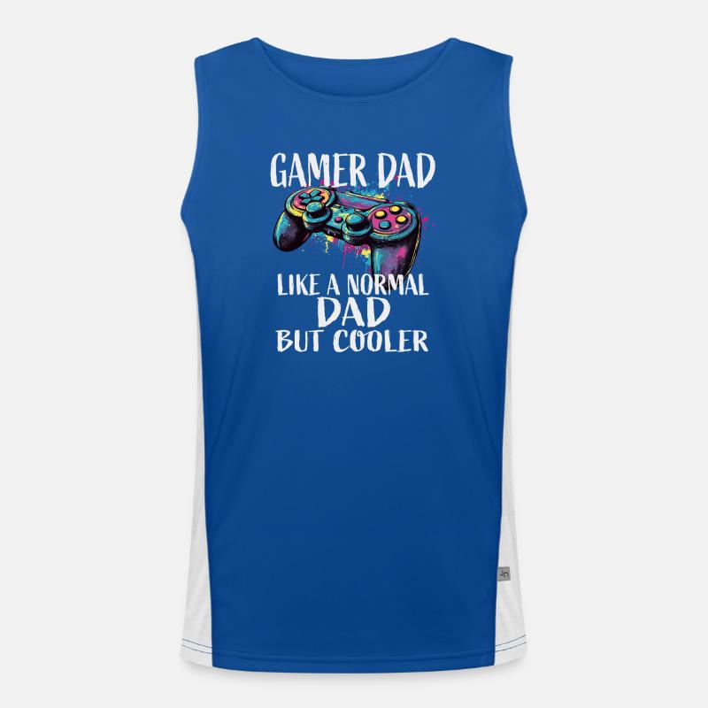 Gamer Dad Cooler Controller Splash Funktionelles Kontrast-Tank Top für Männer 