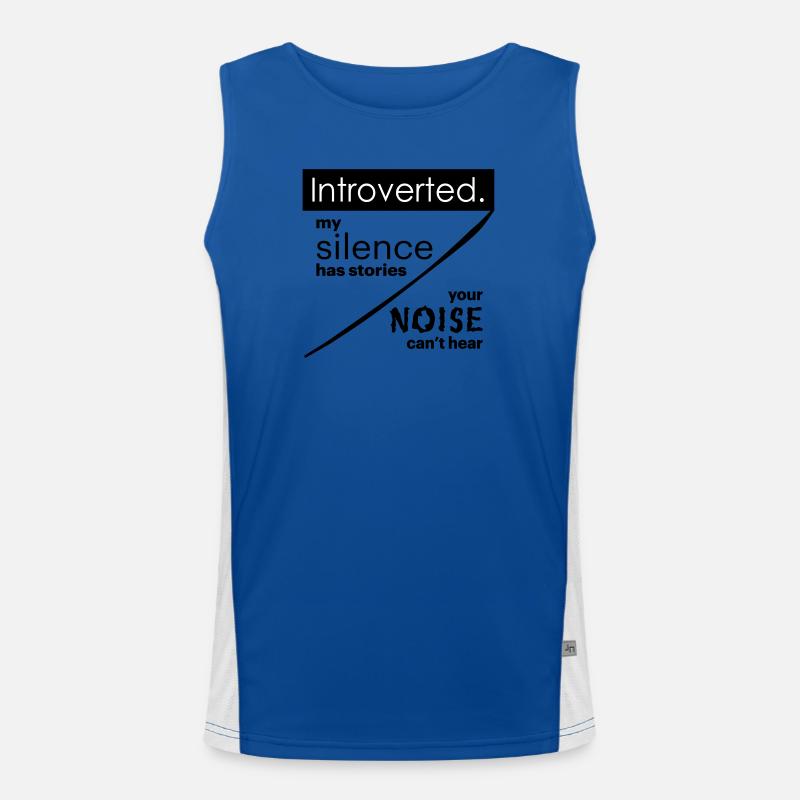 Introverti. Silence – bruit. Débardeur respirant contrasté Homme 