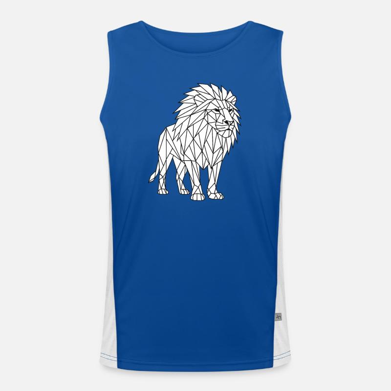 Style géométrique de polygone Lion Débardeur respirant contrasté Homme 